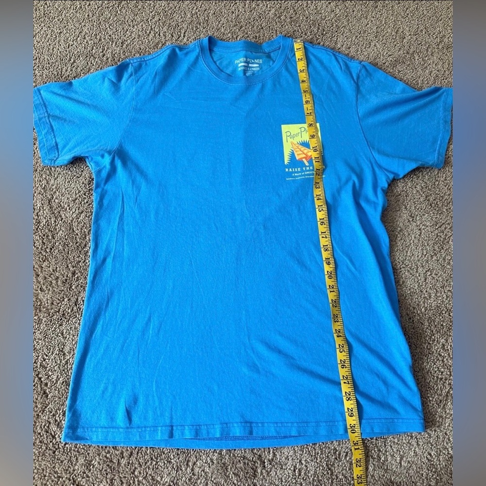 Paper planes Men's Vibrant Blue Short Sleeve Tee J-10